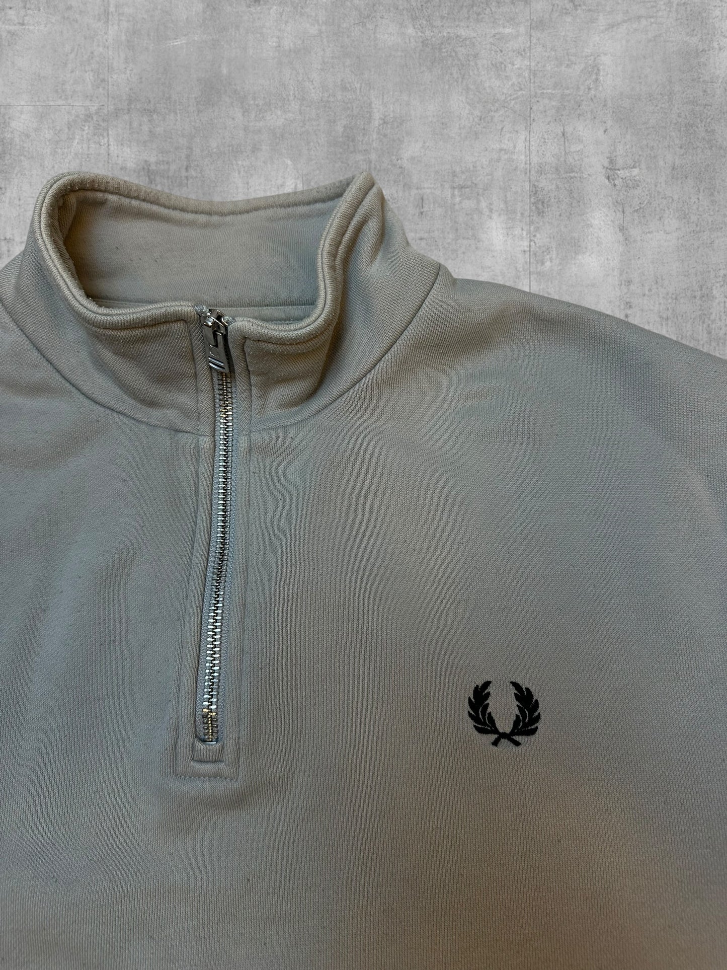 Fred Perry Half / Quarter zip Pullover Grau L