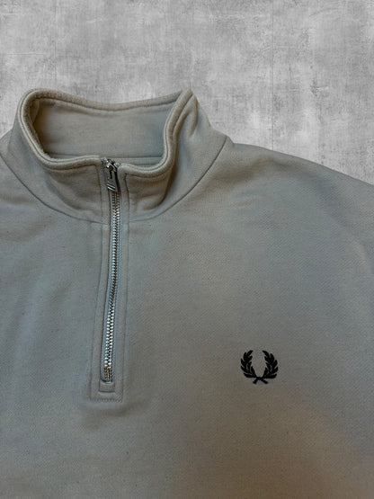 Fred Perry Half / Quarter zip Pullover Grau L