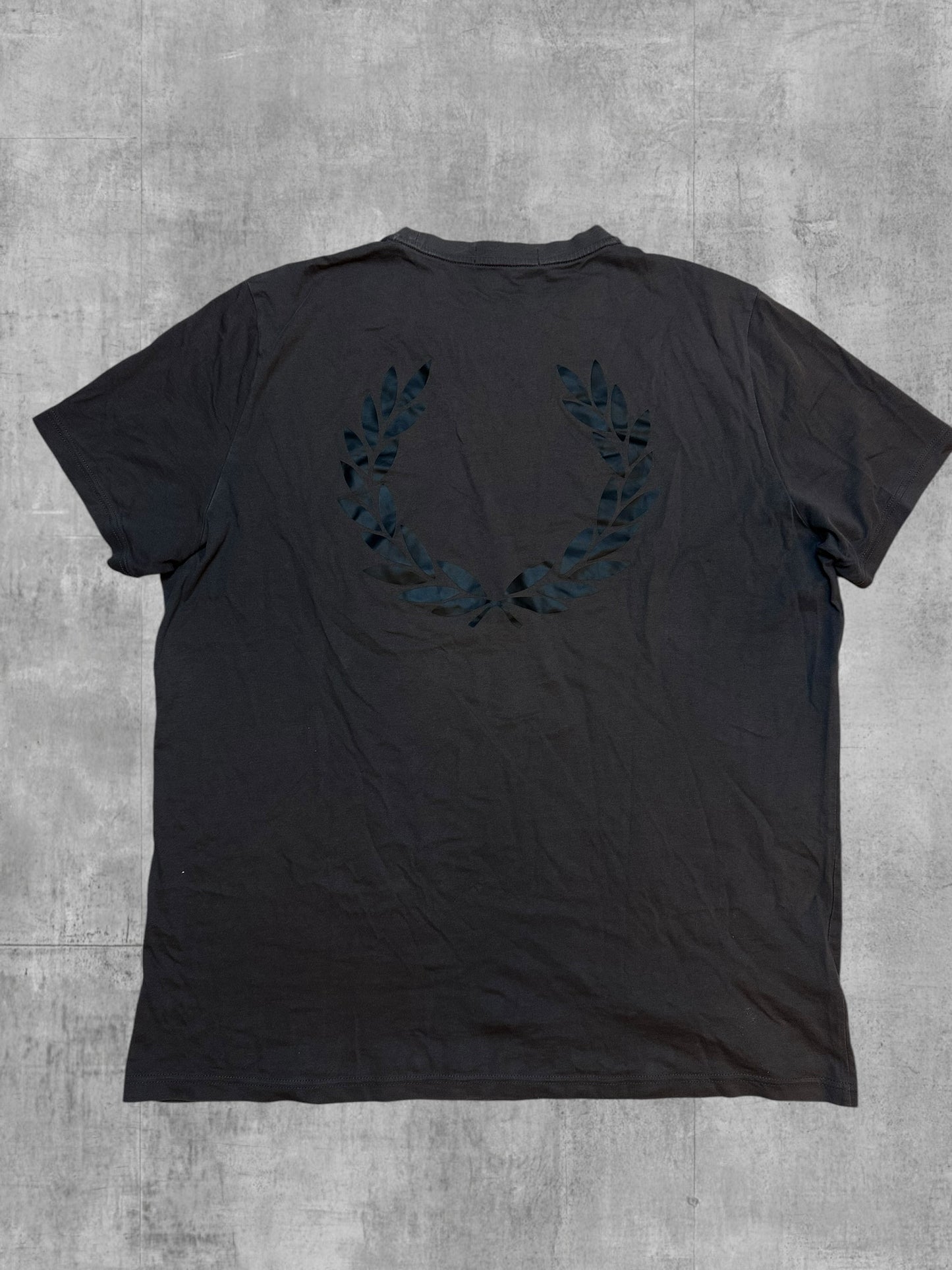 Fred Perry Backprint T-shirt Grau Schwarz XL