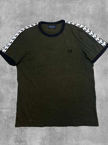 Fred Perry T-shirt Taped Olivgrün M