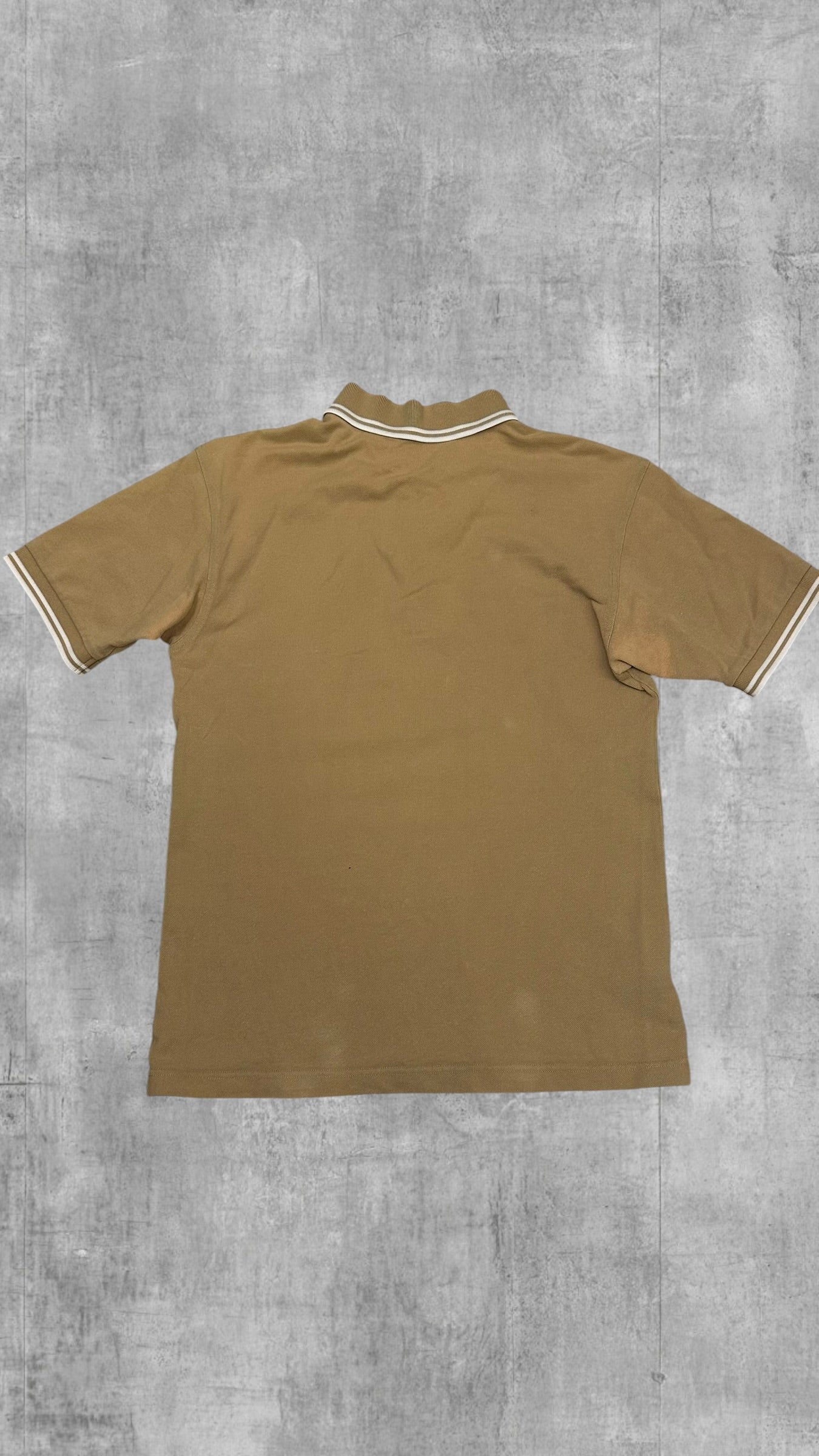 Fred Perry Polo Shirt Ocker Weiß S