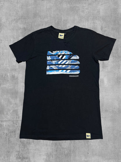 Dreierhopp T-Shirt Black Blue White S