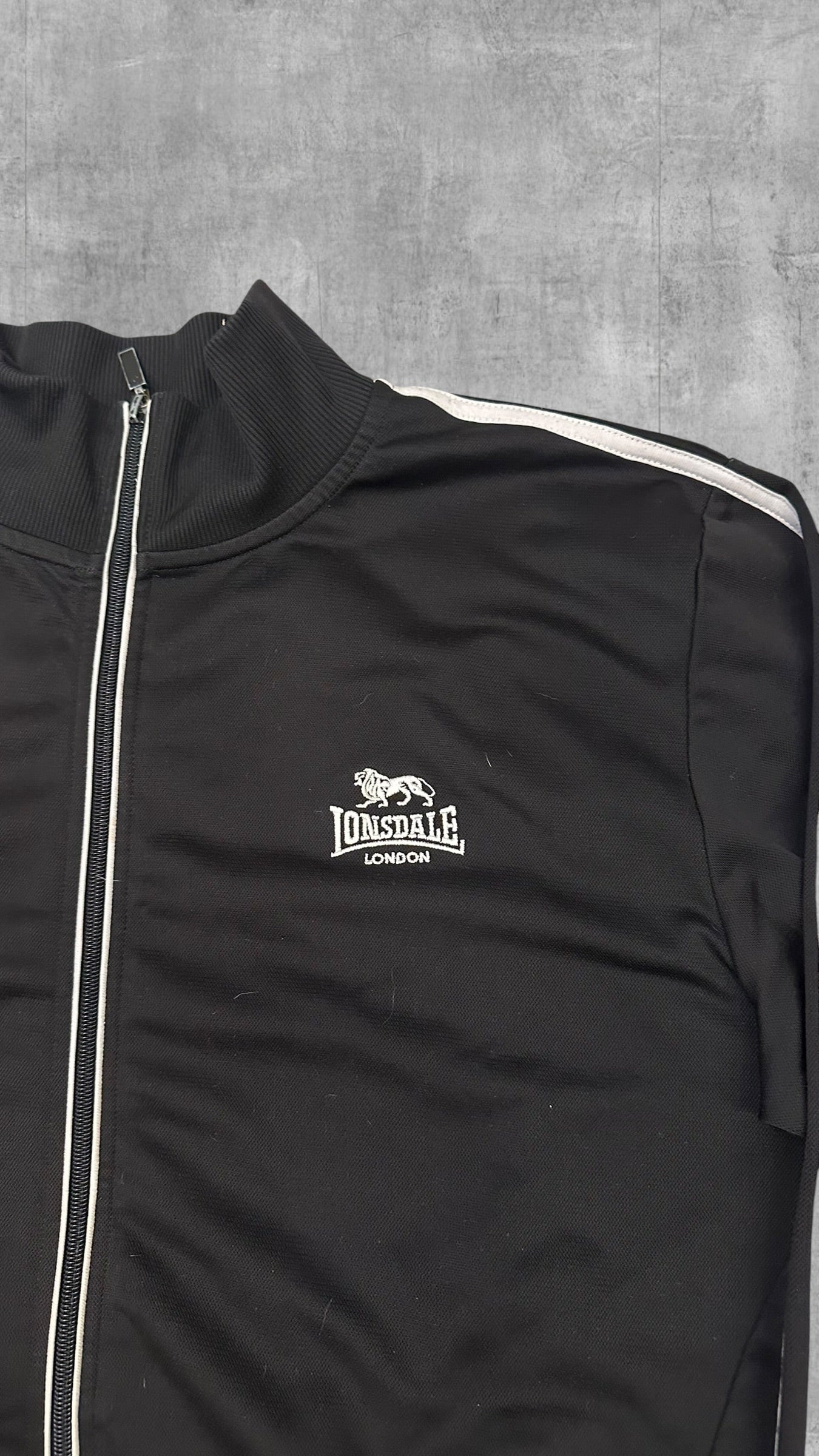 Lonsdale London Taped Trainingsjacke Schwarz Weiß L