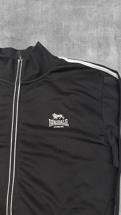 Lonsdale London Taped Trainingsjacke Schwarz Weiß L