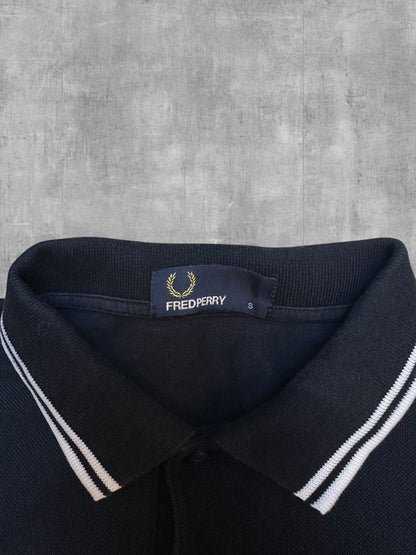 Fred Perry Polo Shirt Schwarz Weiß S
