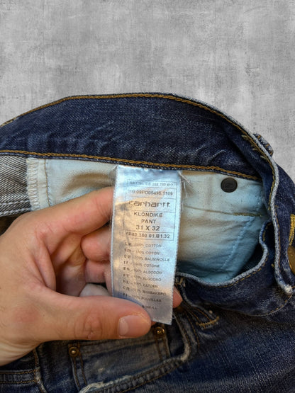Carhartt Klondike Jeans Dunkelblau W31 L30 gekürzt
