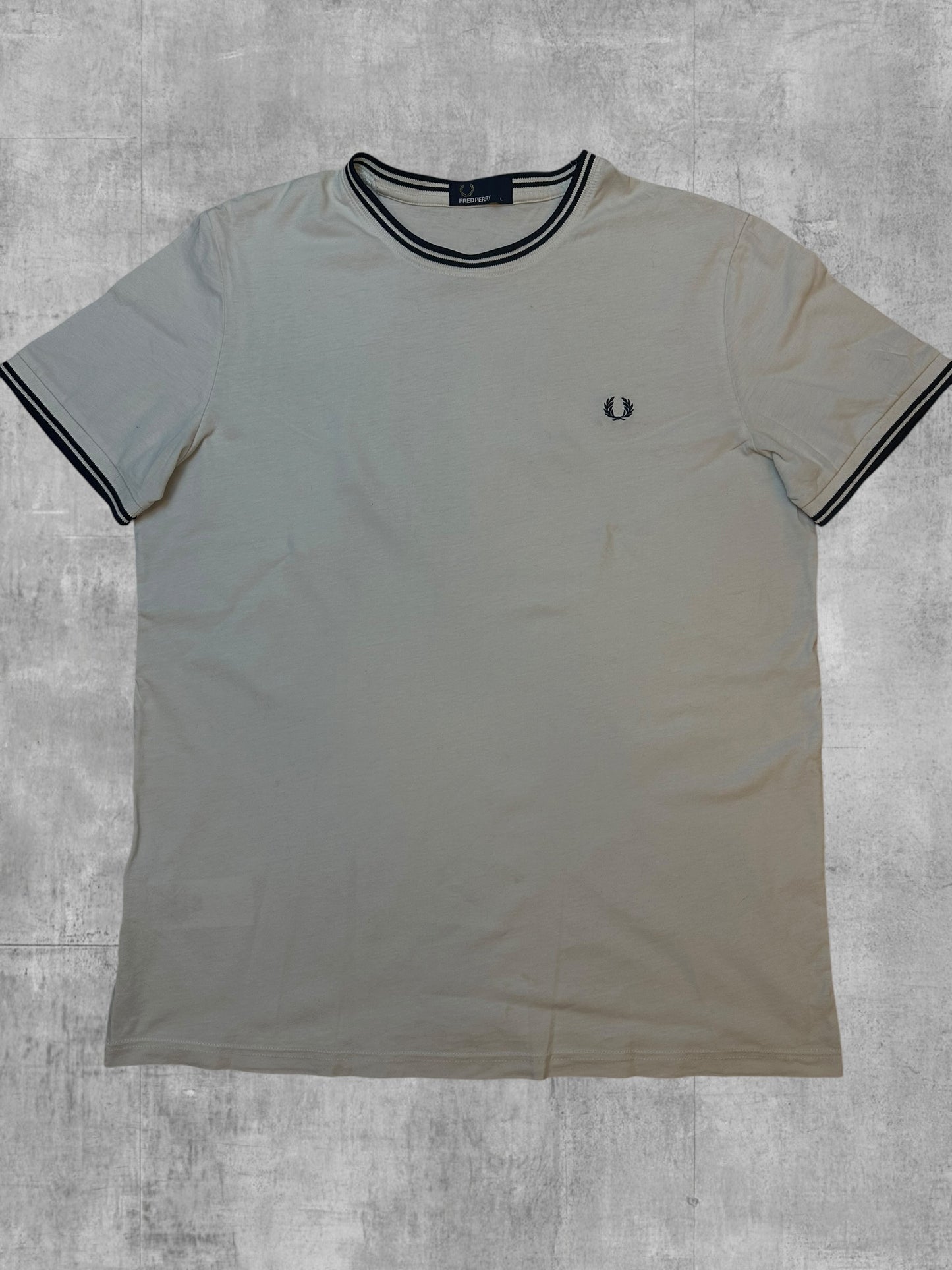Fred Perry T-shirt Weiß Schwarz L