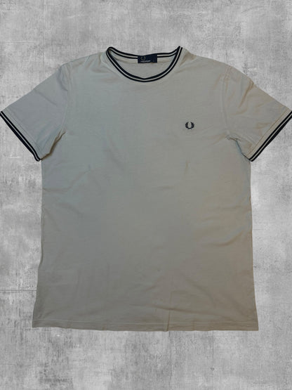 Fred Perry T-shirt Weiß Schwarz L