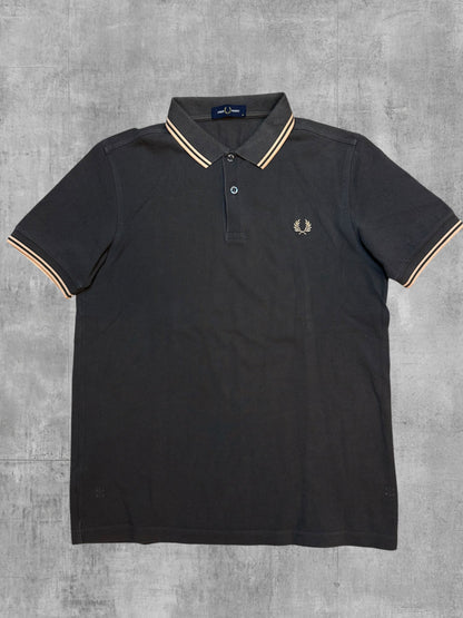 Fred Perry Polo Shirt Grau Beige M