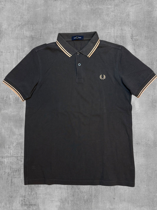 Fred Perry Polo Shirt Grau Beige M
