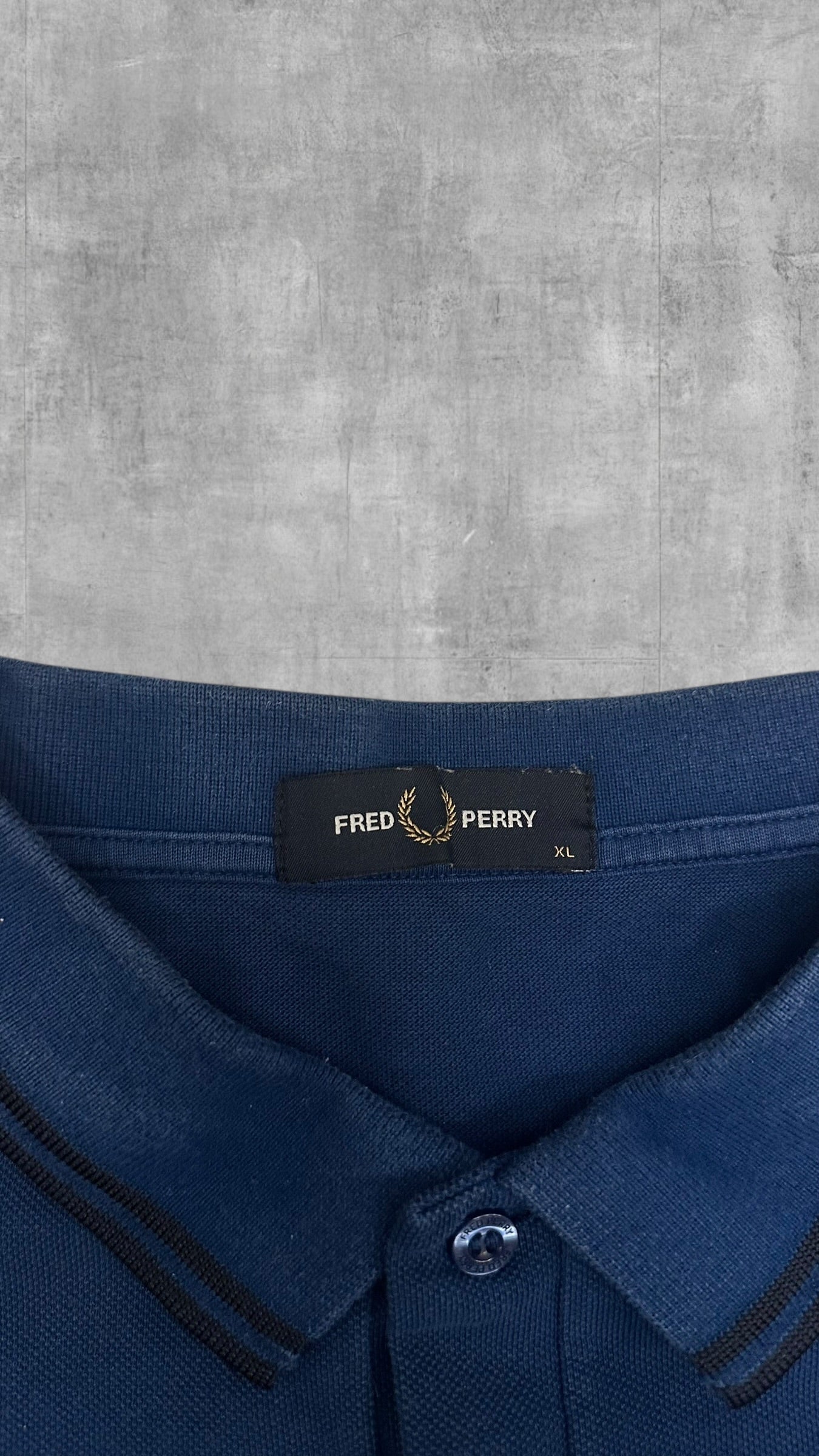 Fred Perry Polo Shirt Navy Blau Schwarz XL