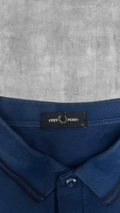 Fred Perry Polo Shirt Navy Blau Schwarz XL