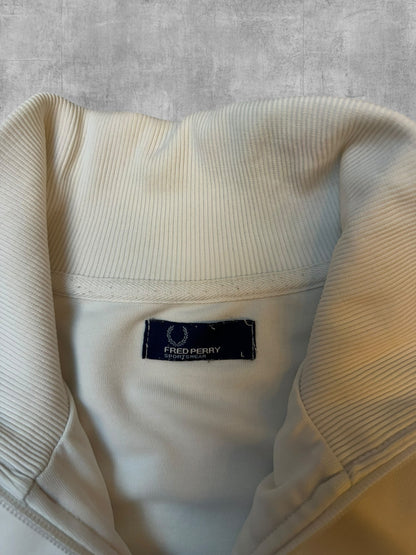 Fred Perry Trainingsjacke Taped Weiß Weinrot L