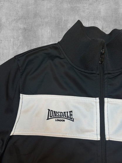 Lonsdale London Trainingsjacke Schwarz Weiß XL
