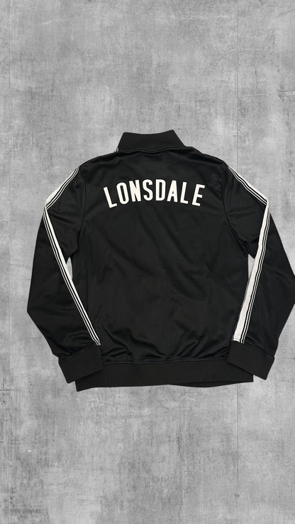 Lonsdale London Trainingsjacke Backprint Schwarz Weiß S