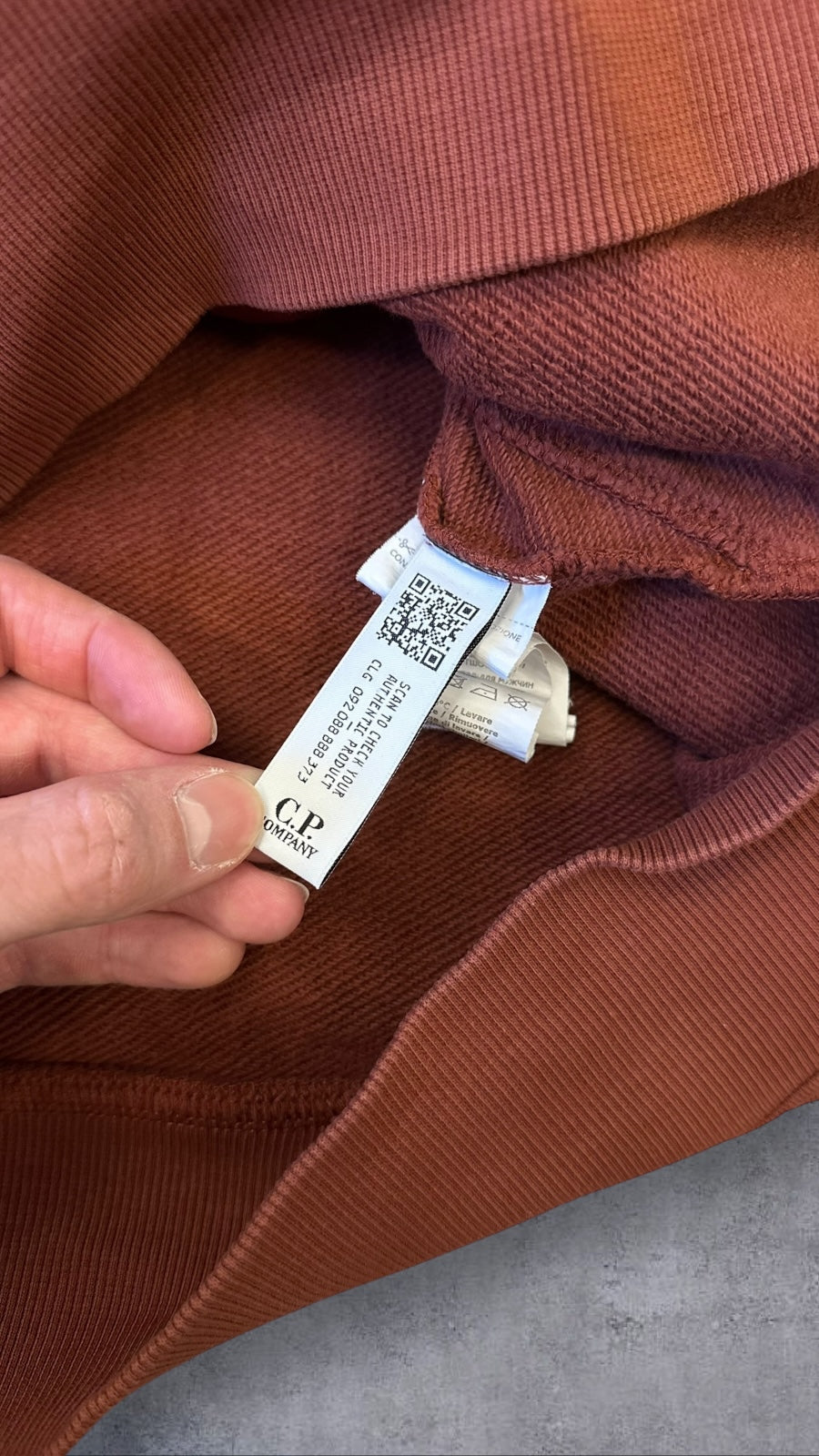 C.P. Company Half Zip Sweatshirt Rostrot L