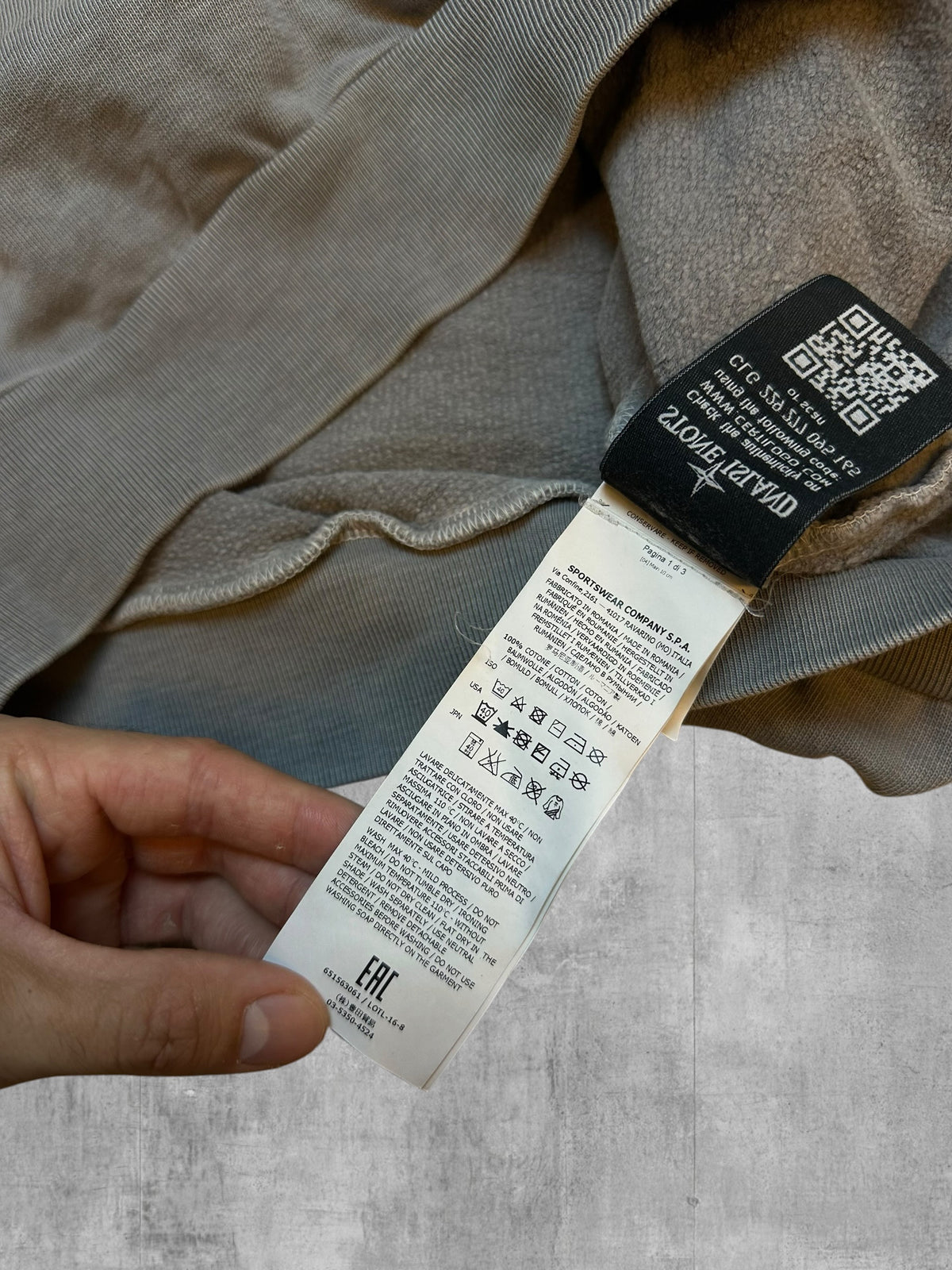 Stone Island Sweatshirt Grau XL