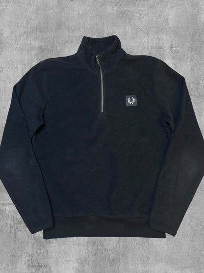 Fred Perry TeddyHalf Quarter zip Pullover Schwarz M