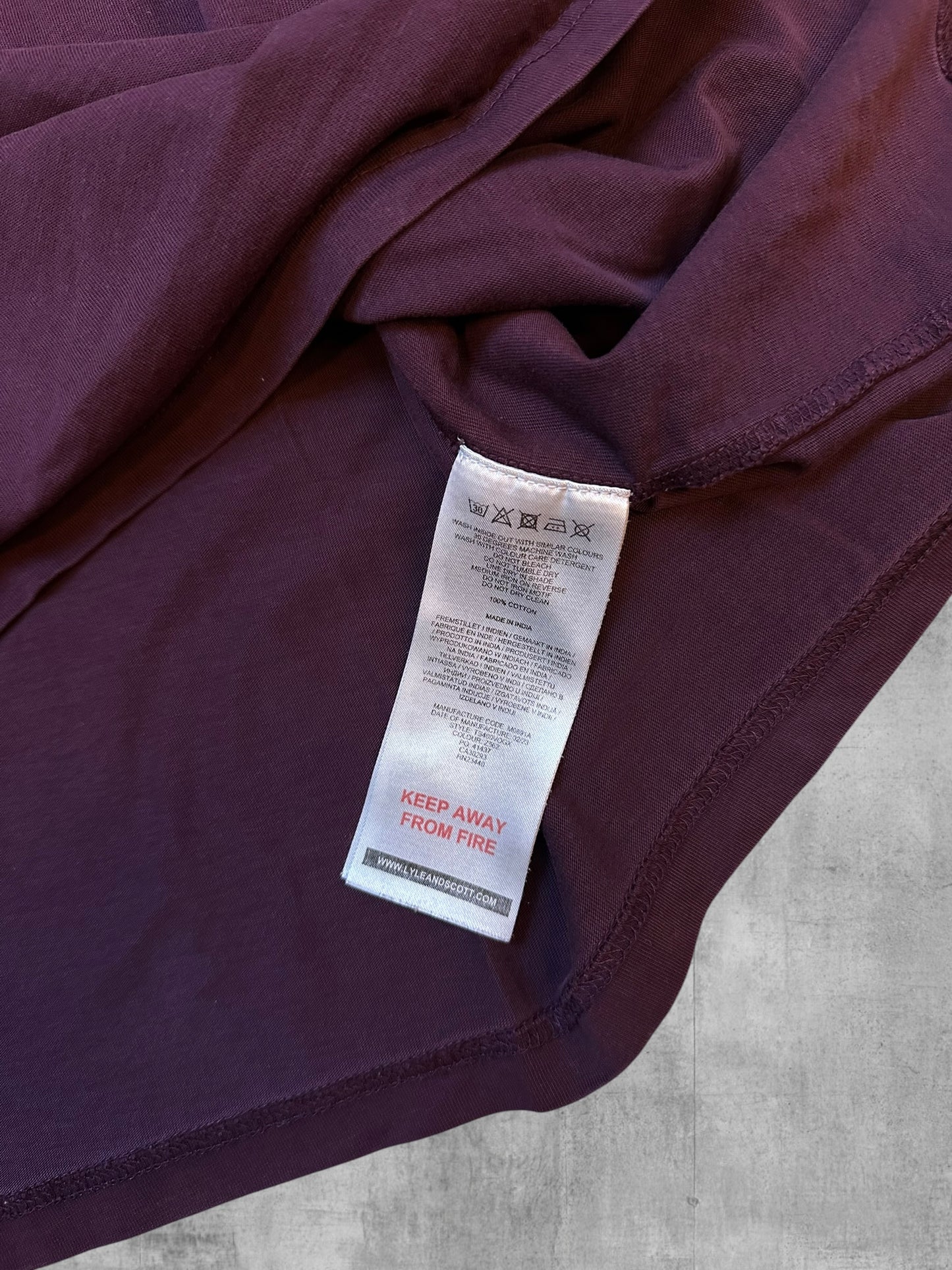 Lyle & Scott T-Shirt Bordeaux XXL