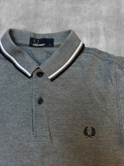 Fred Perry Polo Shirt Grau Weiß Schwarz S
