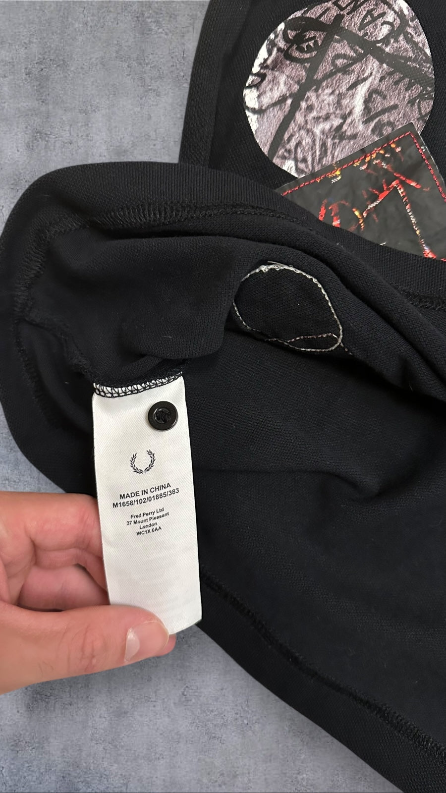 Fred Perry Polo Shirt Schwarz Rot M