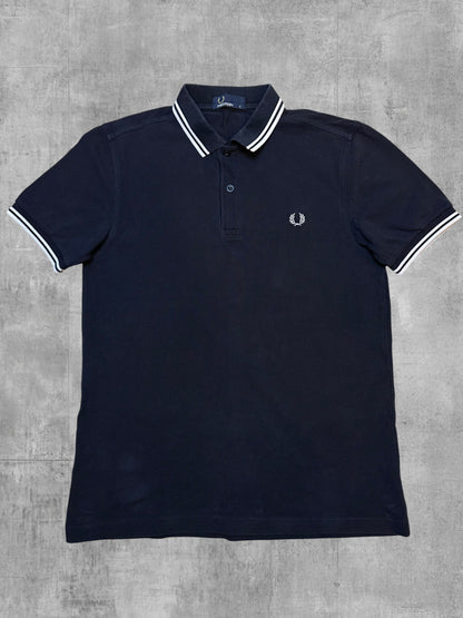 Fred Perry Polo Shirt Schwarz Weiß S