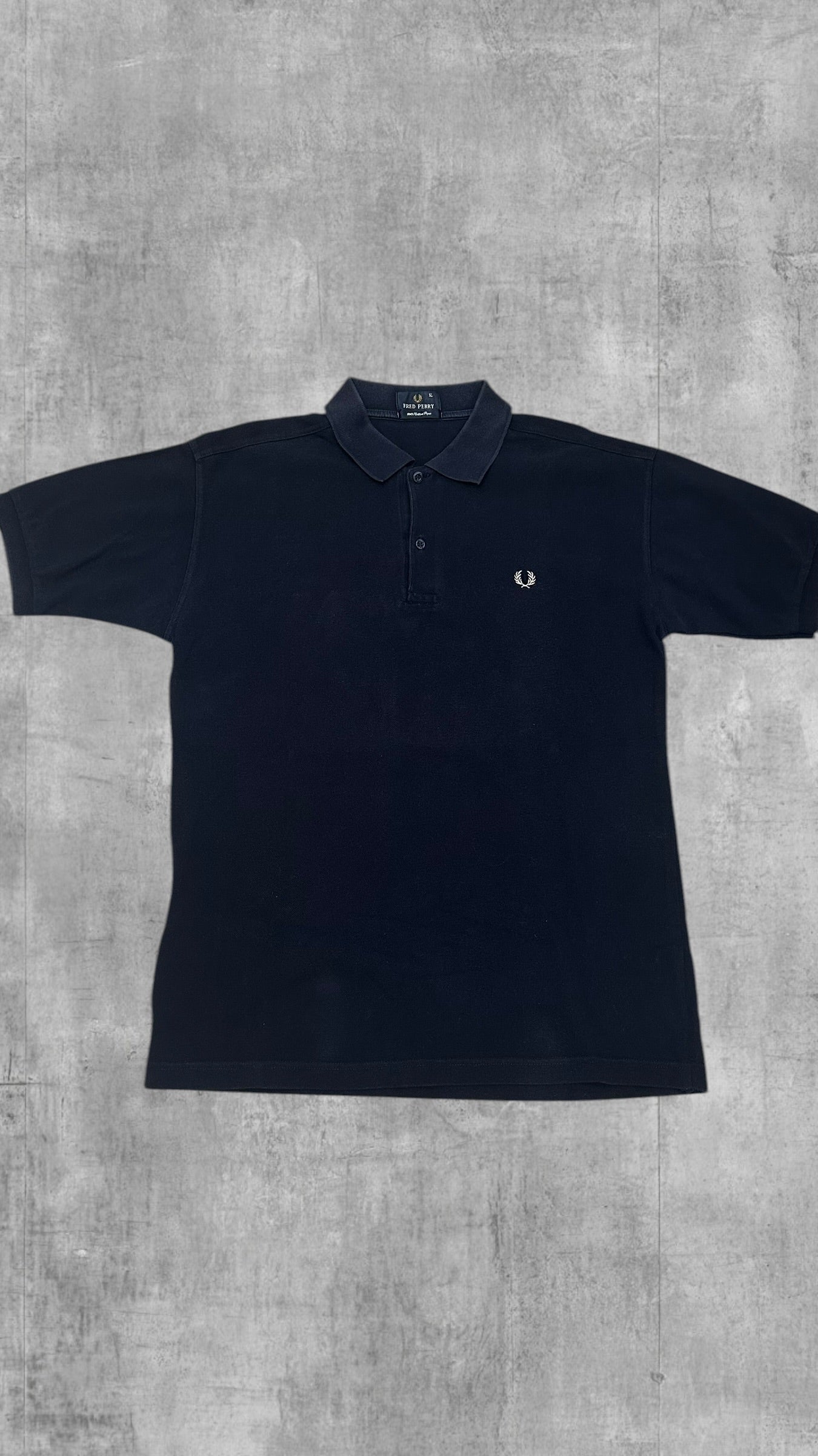 Fred Perry Vintage Polo Shirt Schwarzblau XL