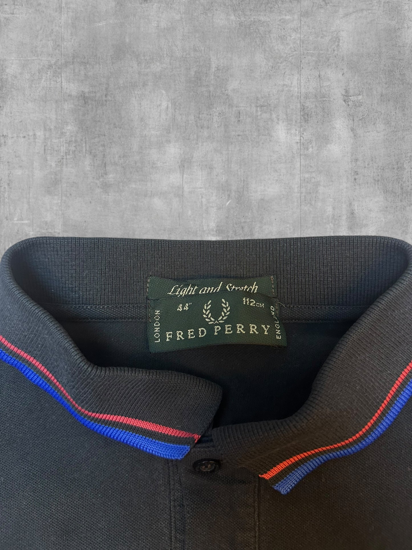 Fred Perry Polo Shirt Dunkelgrau Blau M