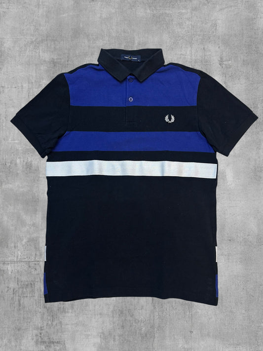 Fred Perry Polo Shirt Black Blue White M