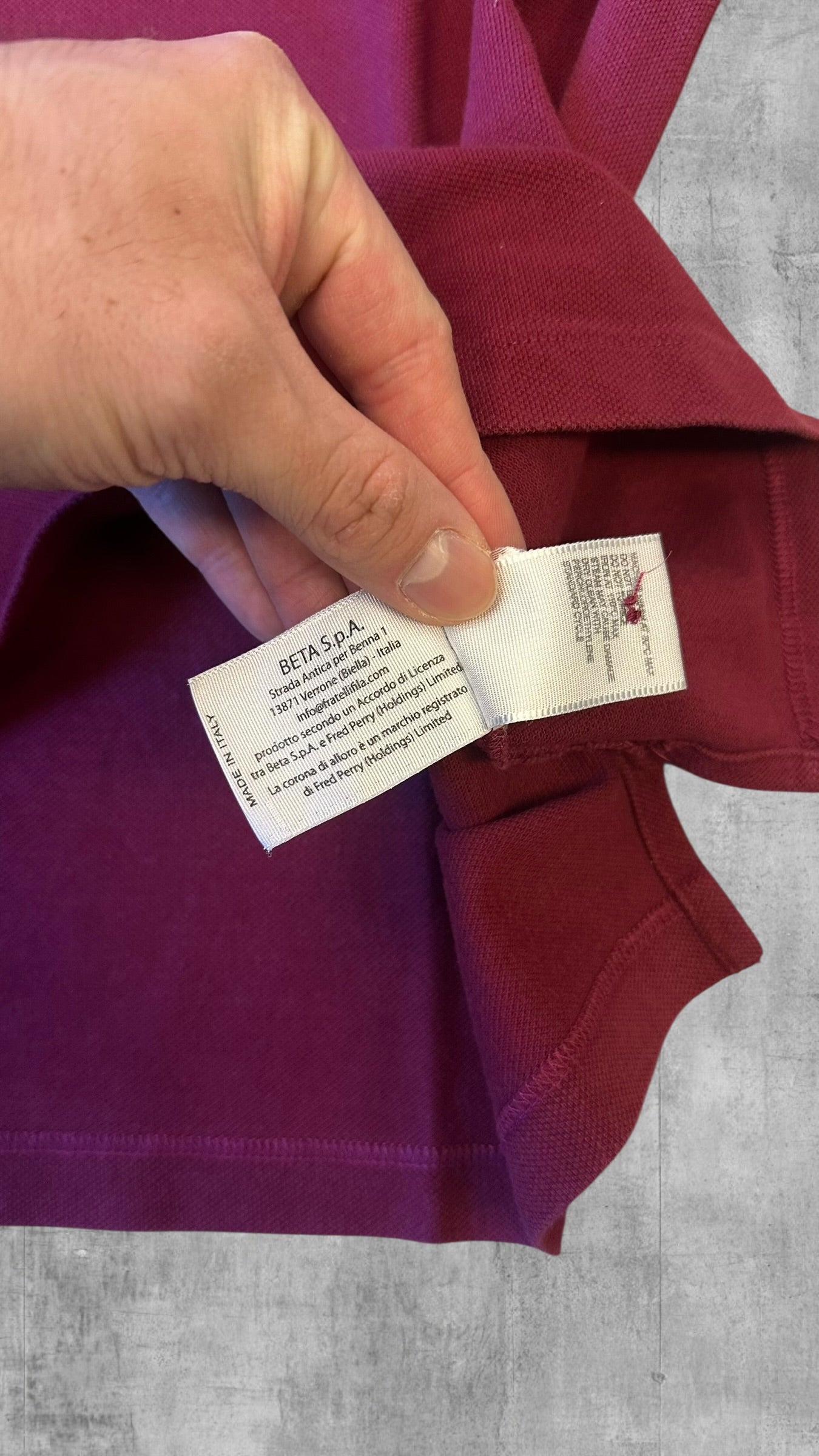 Fred Perry Polo Shirt Weinrot M