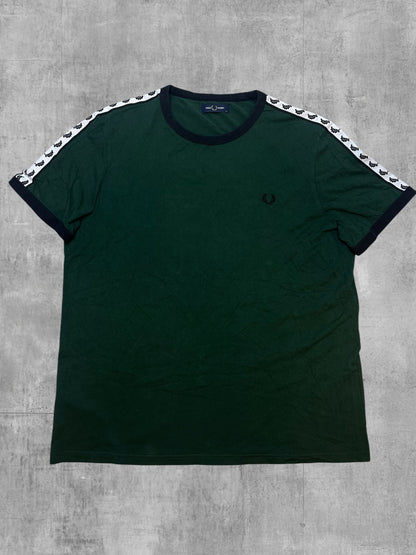 Fred Perry T-Shirt Taped Dunkelgrün XL