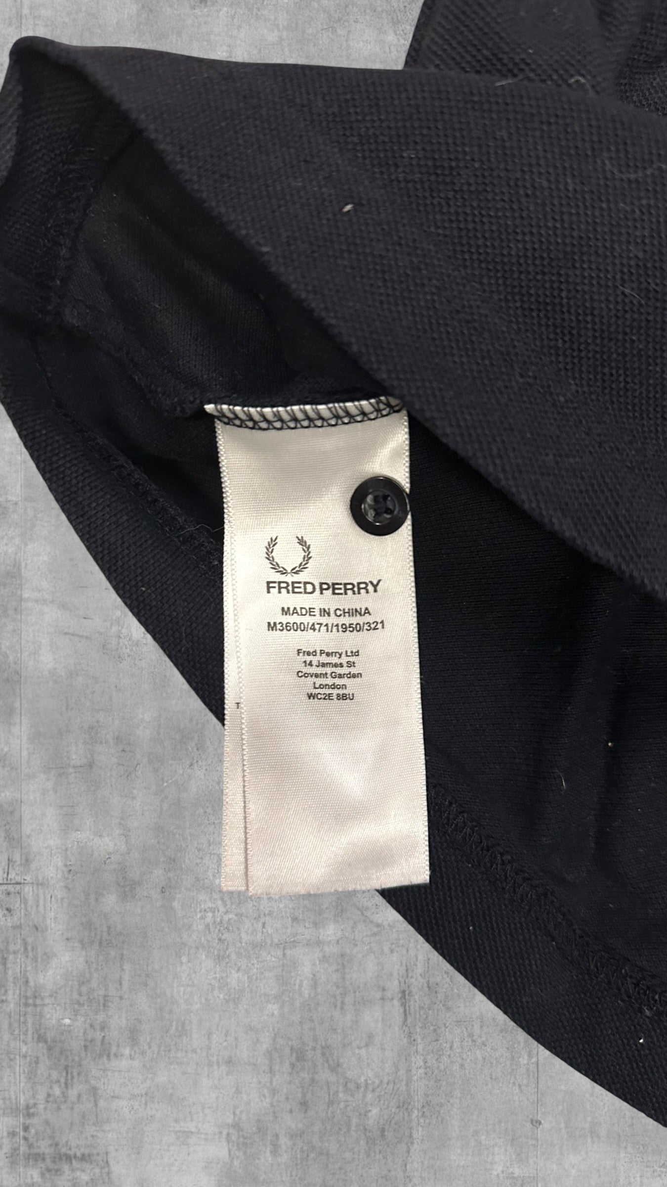Fred Perry Polo Shirt Schwarz Rot Weiß S Slim Fit