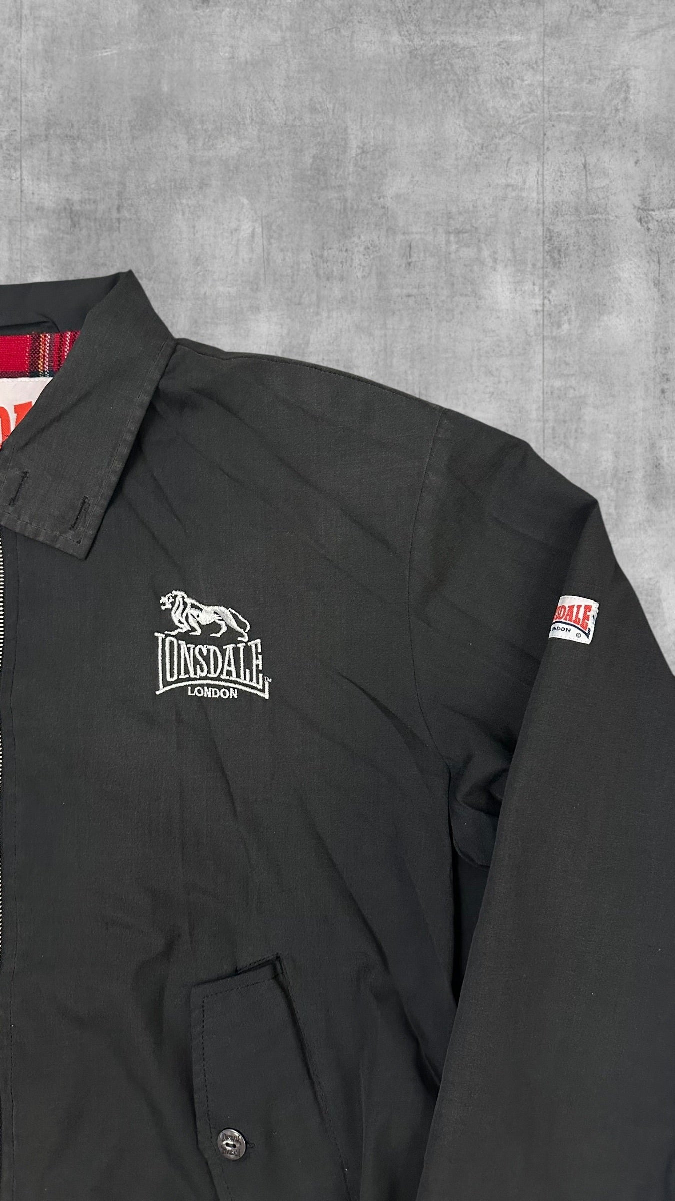 Lonsdale London Harrington Jacke Schwarz L