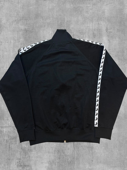 Fred Perry Vintage Trainingsjacke Taped Schwarz Weiß M