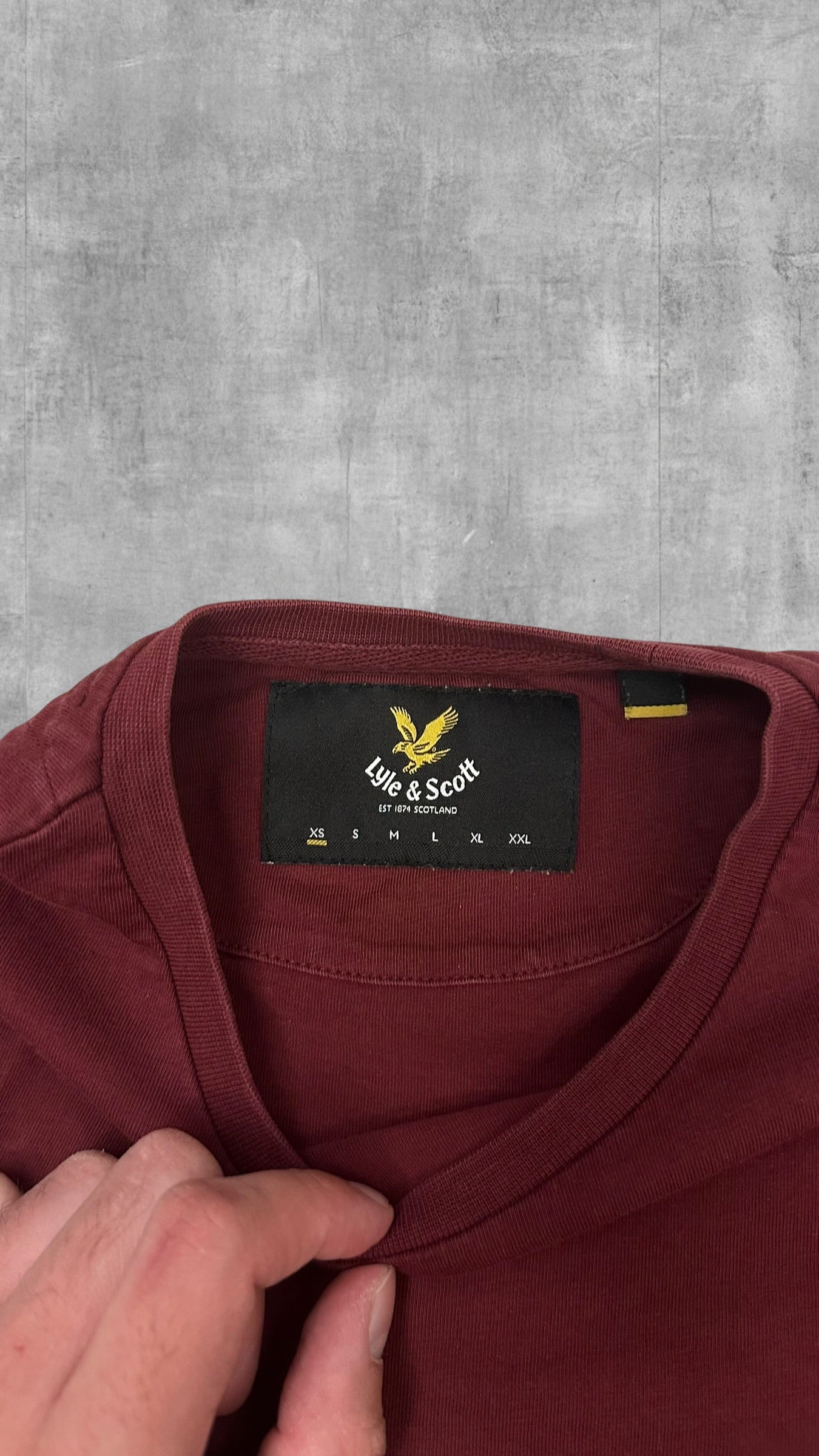 Lyle & Scott T-shirt Weinrot XS