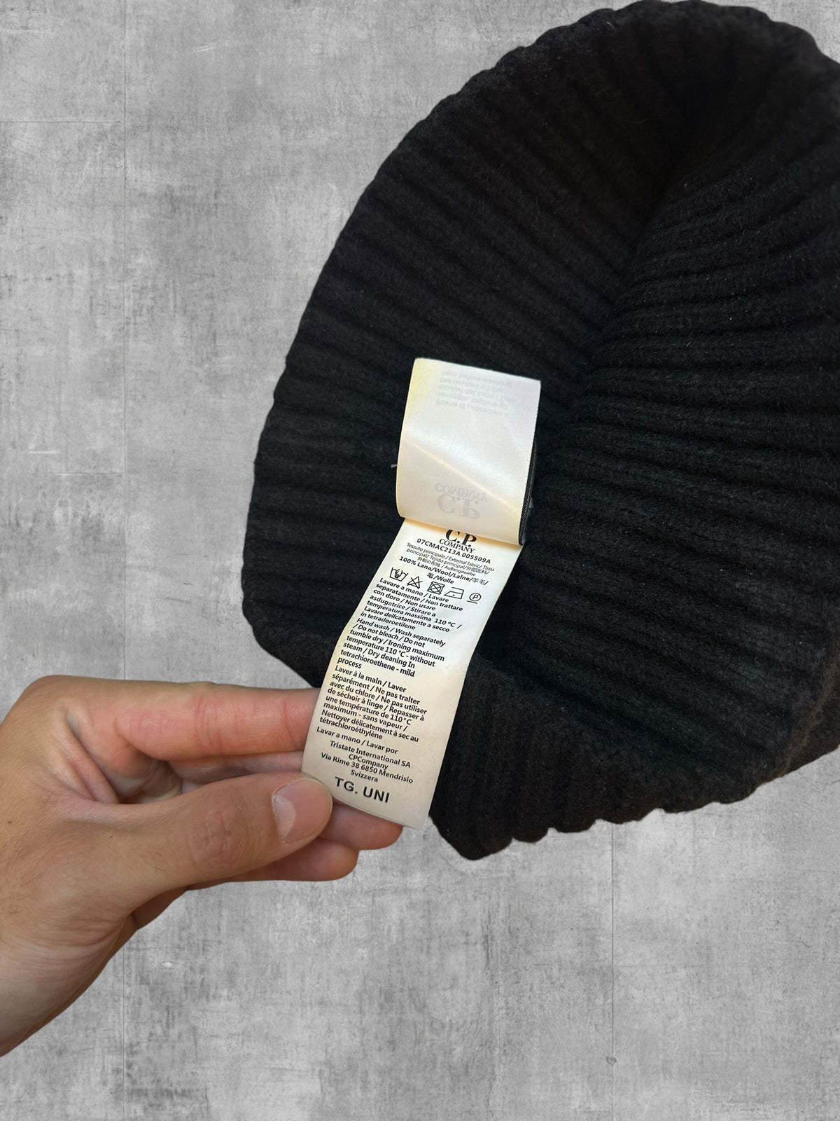 C.P. Company Mütze Beanie Schwarz