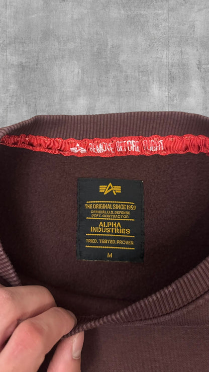 Alpha Industries Sweatshirt Weinrot M