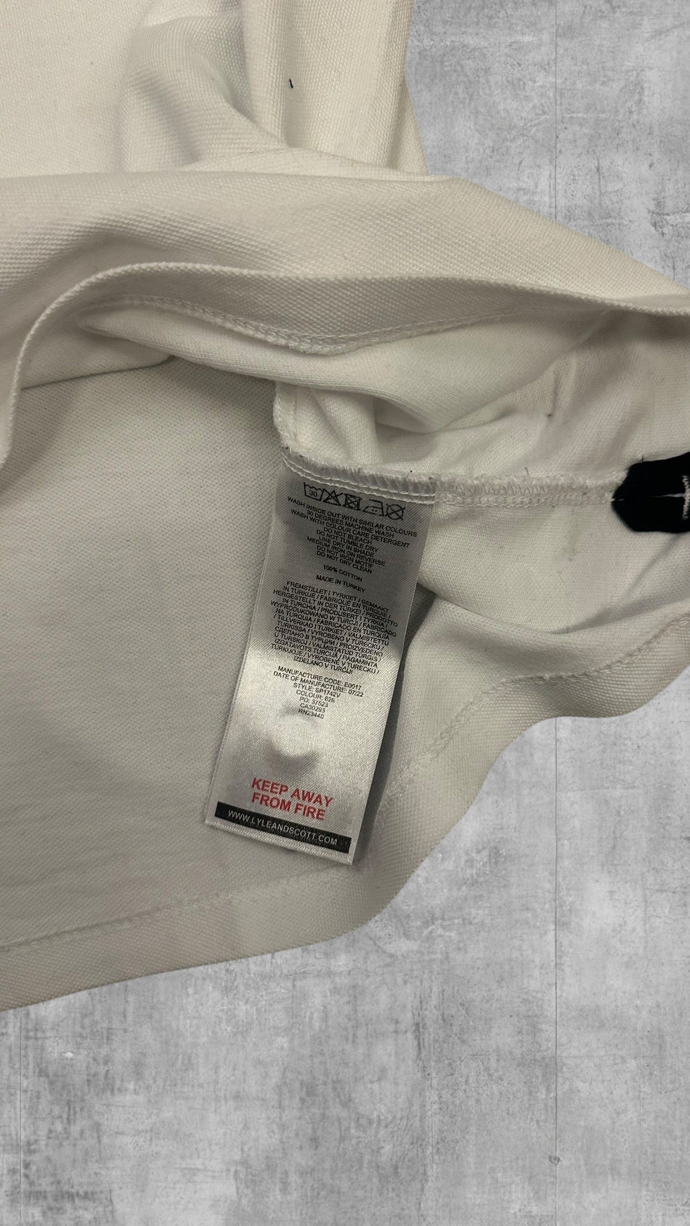 Lyle & Scott Polo Shirt Weiß Schwarz XL