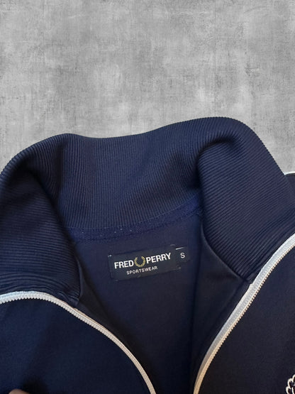 Fred Perry Vintage Trainingsjacke Taped Navy Blau S