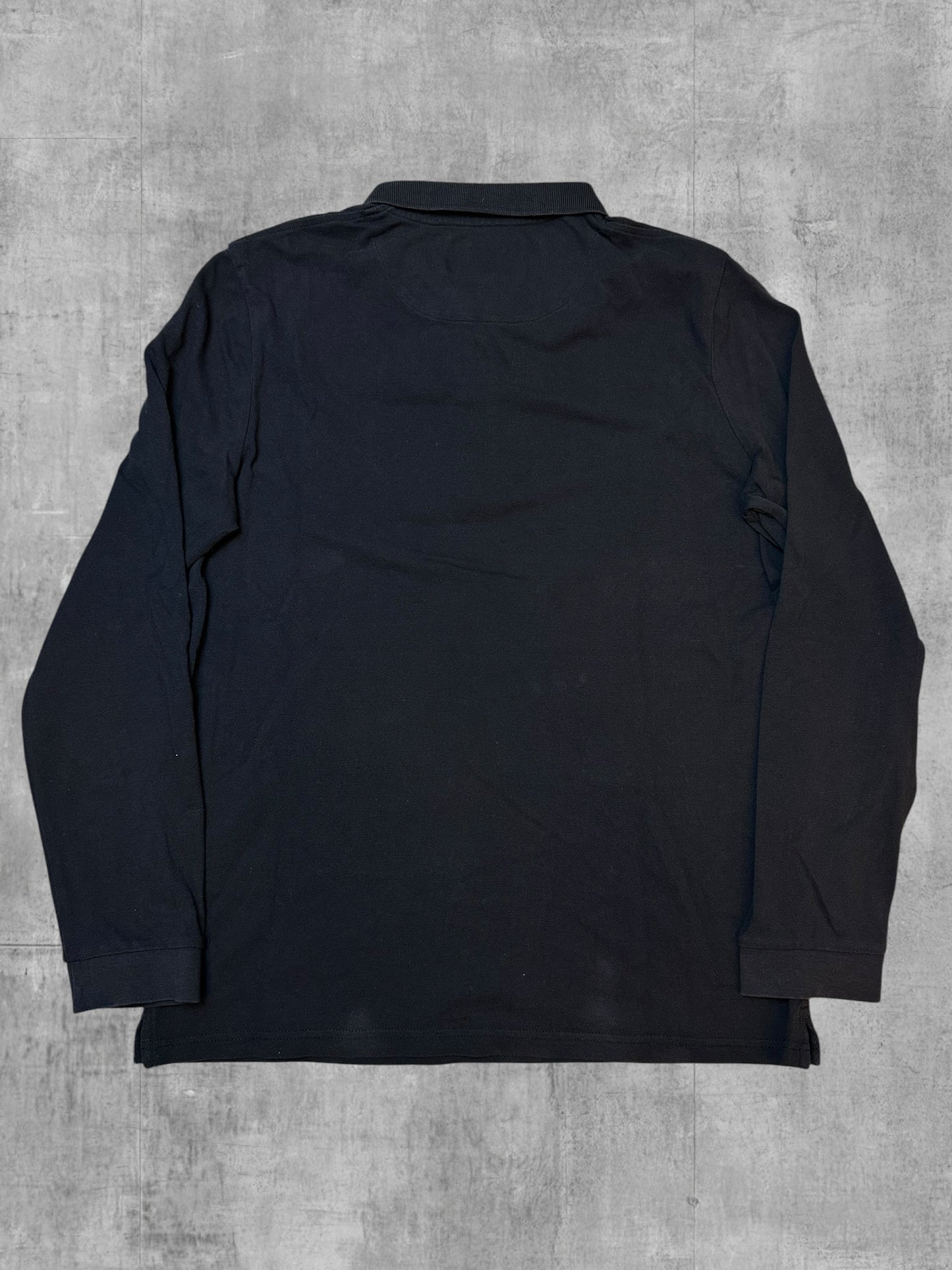 Lyle & Scott Langarm Polo Shirt Schwarz L