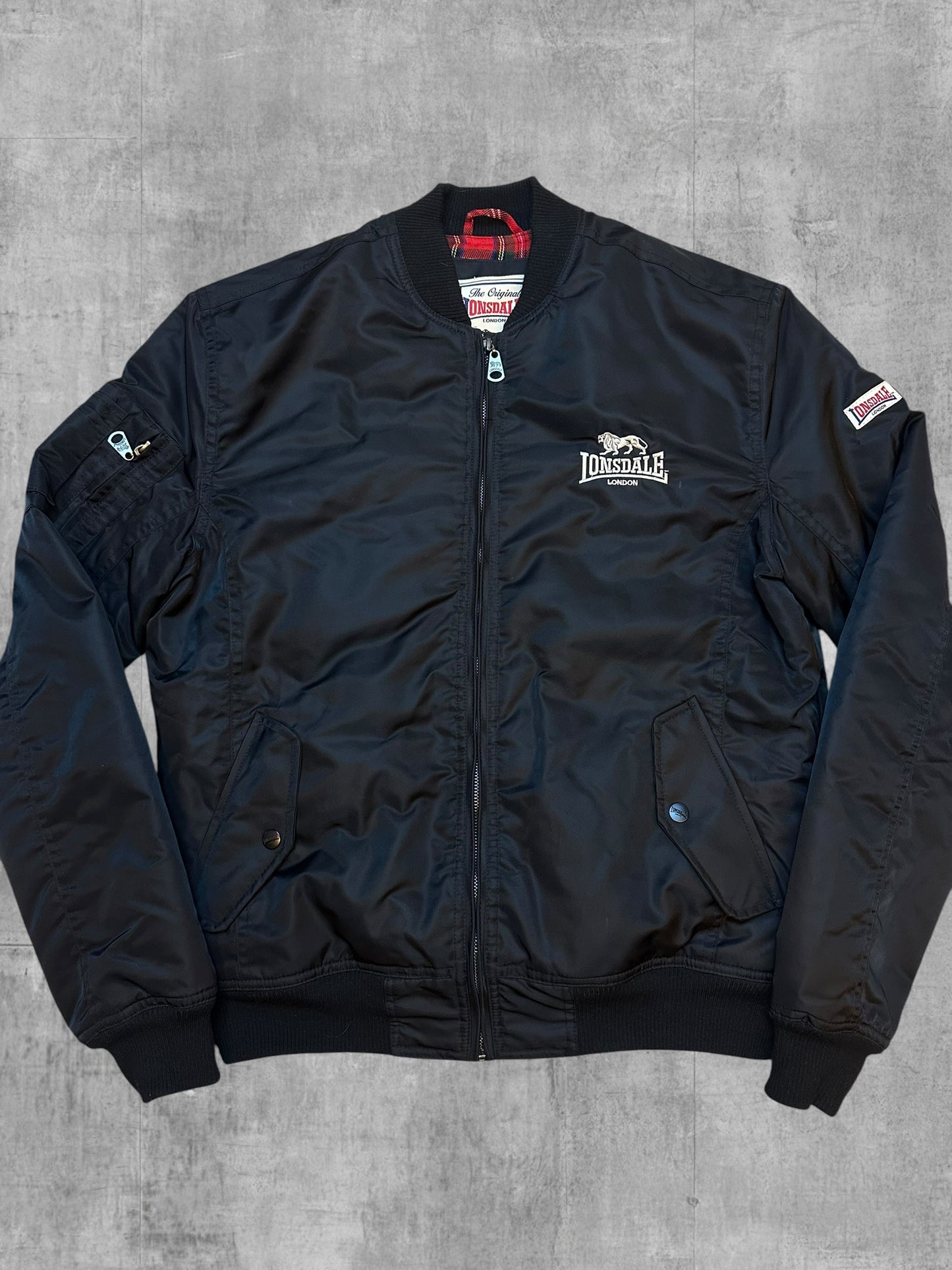 Lonsdale London Bomber Harrington Jacke Schwarz M