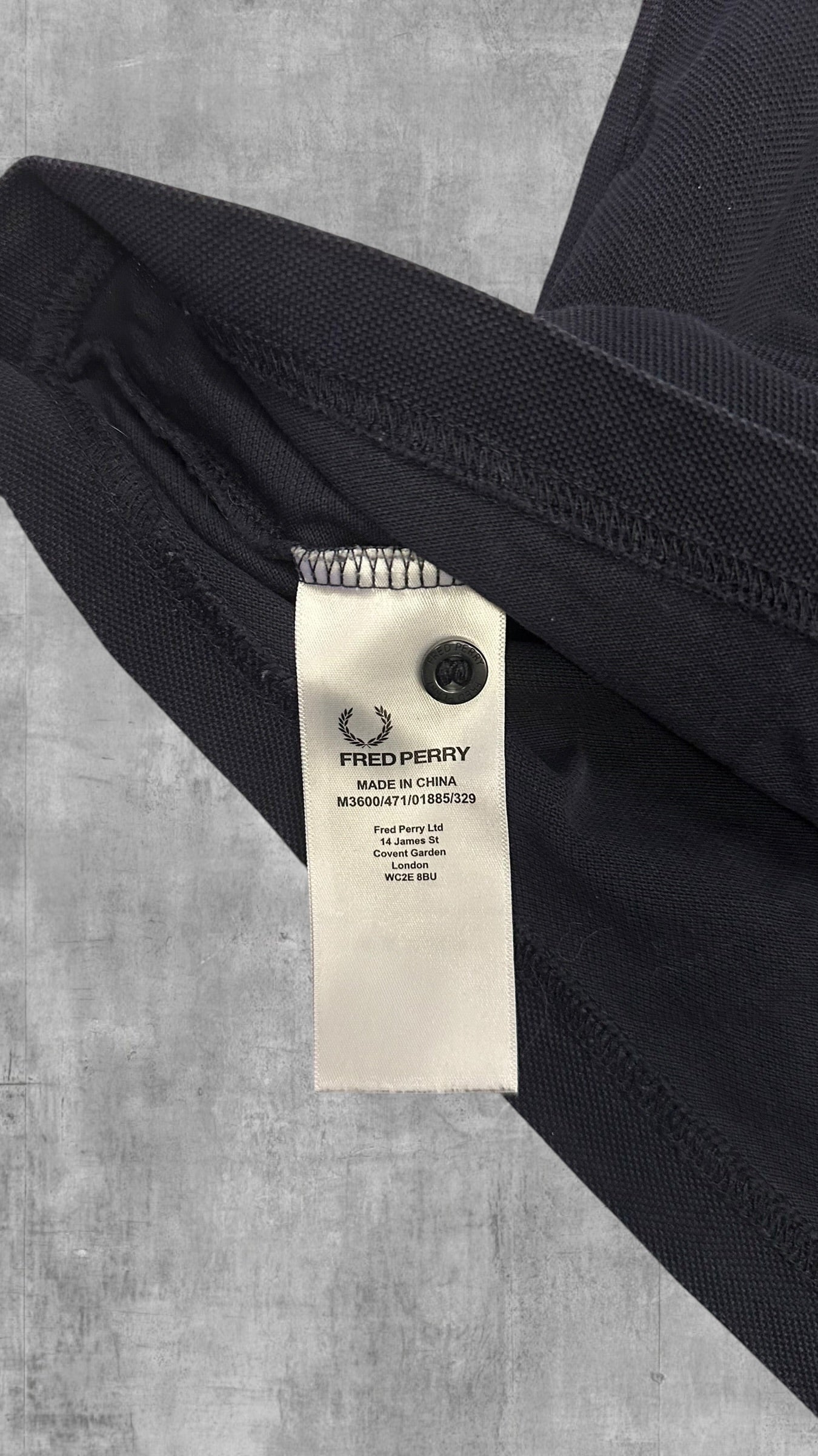Fred Perry Polo Shirt Schwarz Rot Weiß XS