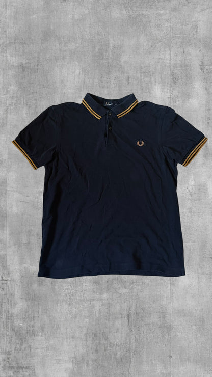 Fred Perry Polo Shirt Schwarz Gold M