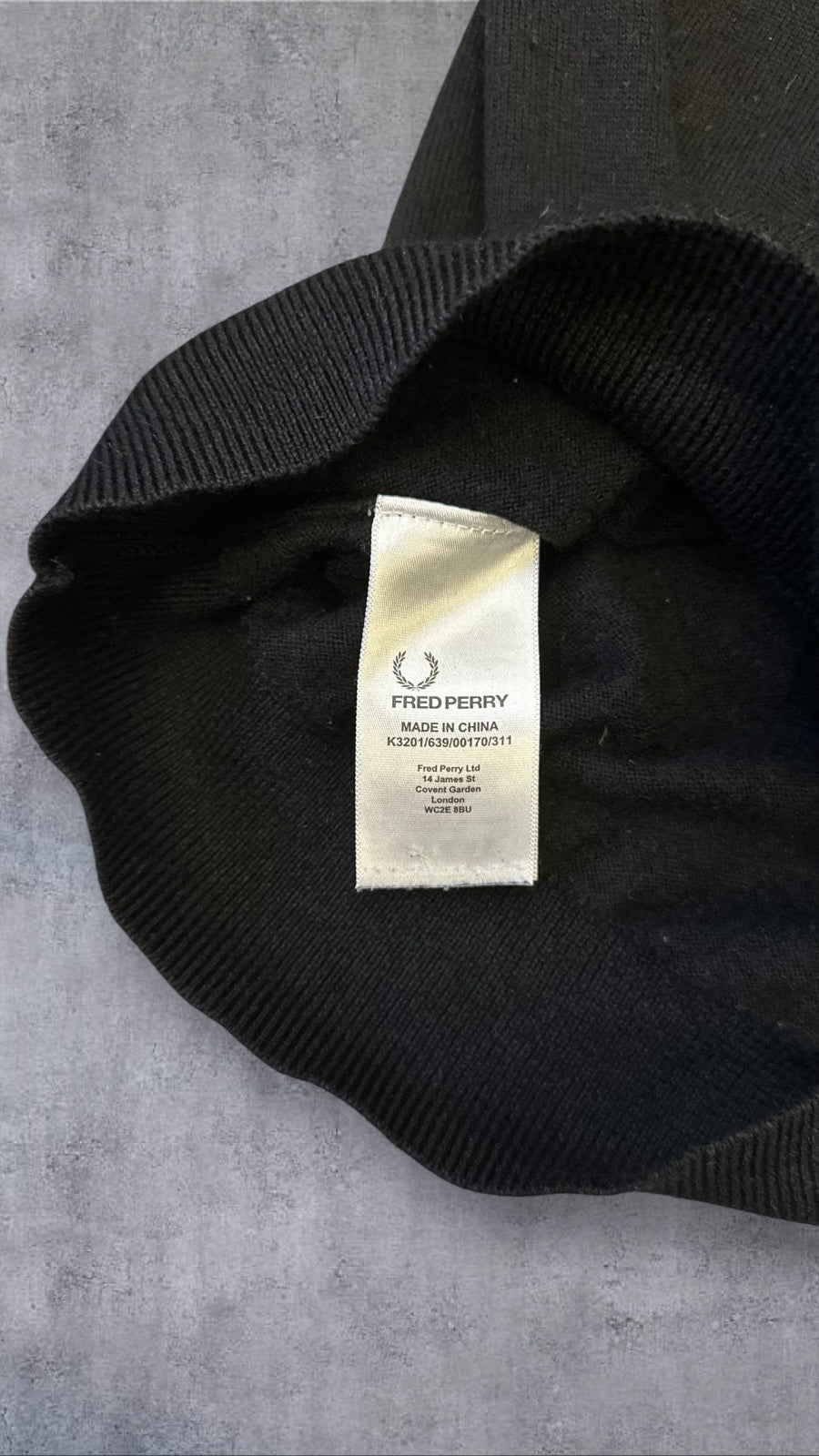 Fred Perry Sweatshirt Schwarz M