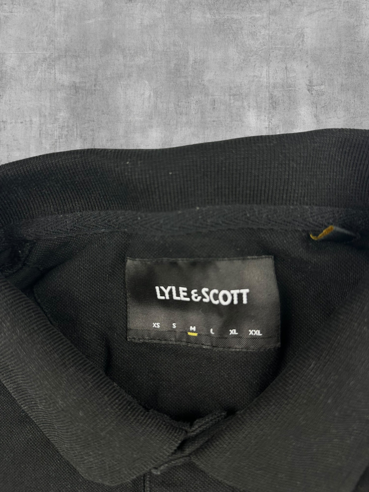 Lyle & Scott Langarm Polo Shirt Schwarz M