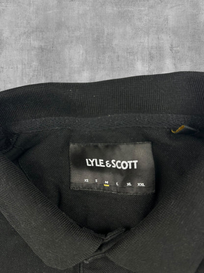 Lyle & Scott Langarm Polo Shirt Schwarz M