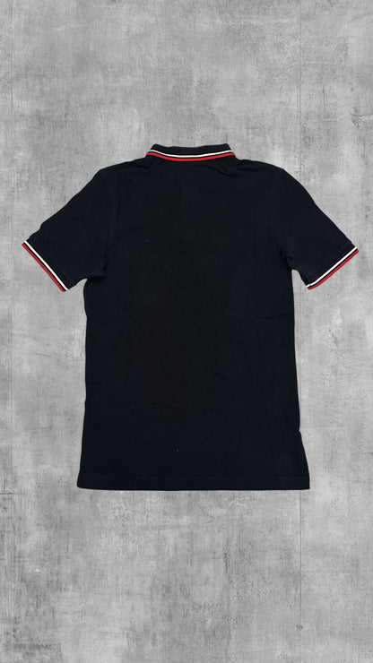 Fred Perry Polo Shirt Schwarz Rot Weiß S Slim Fit