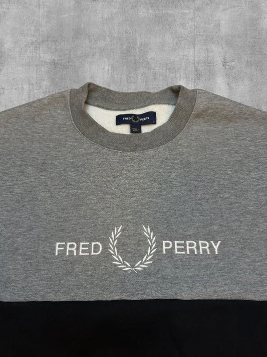 Fred Perry Sweatshirt Grau Schwarz Weiß L