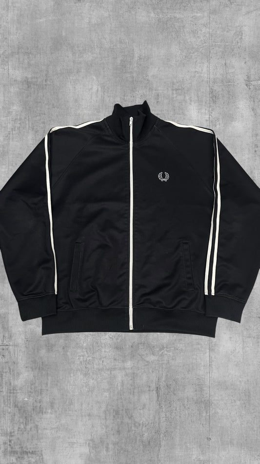 Fred Perry Vintage Trainingsjacke Schwarz Weiß L