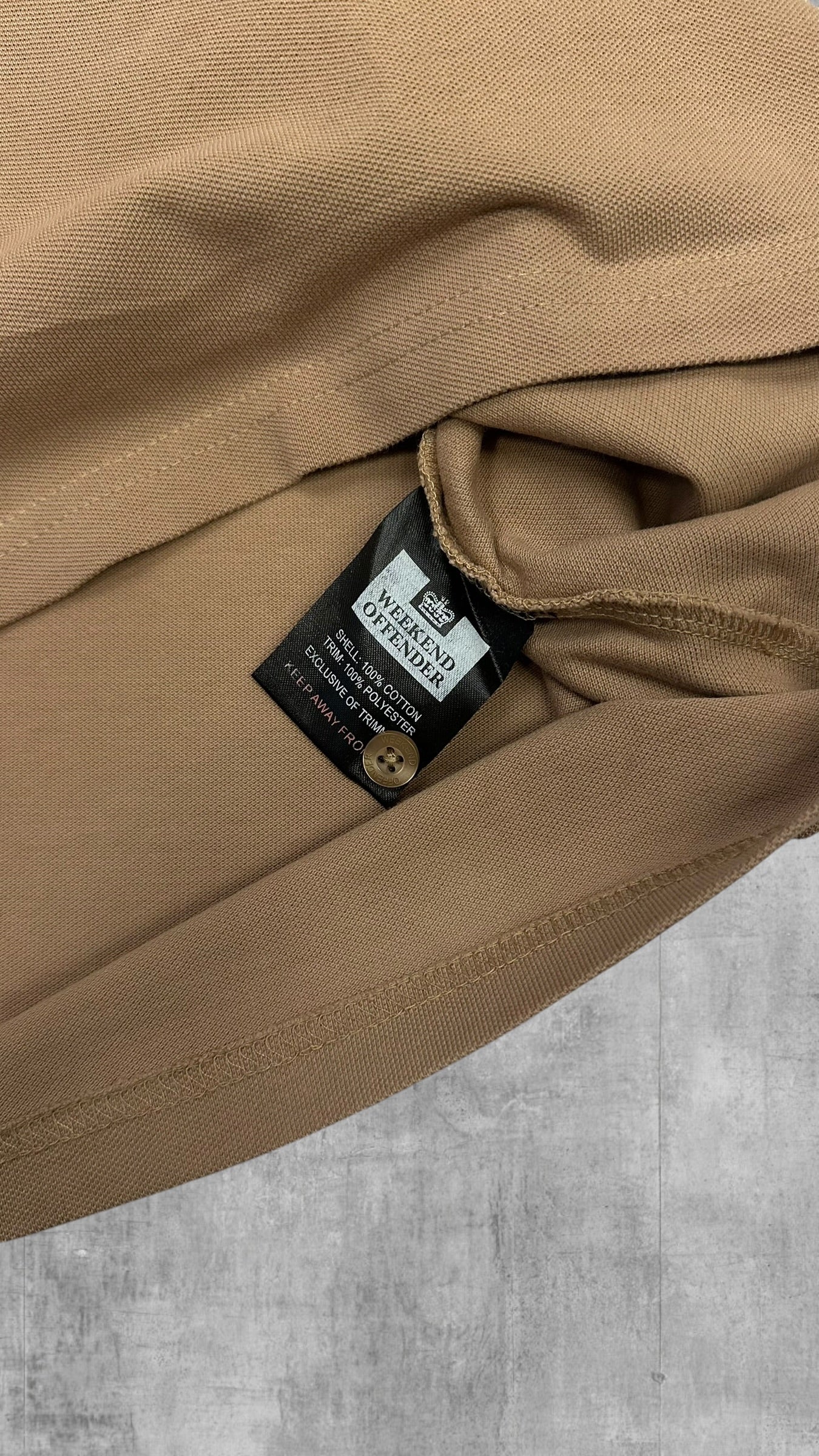 Weekend Offender Polo Shirt Braun karriert XXL